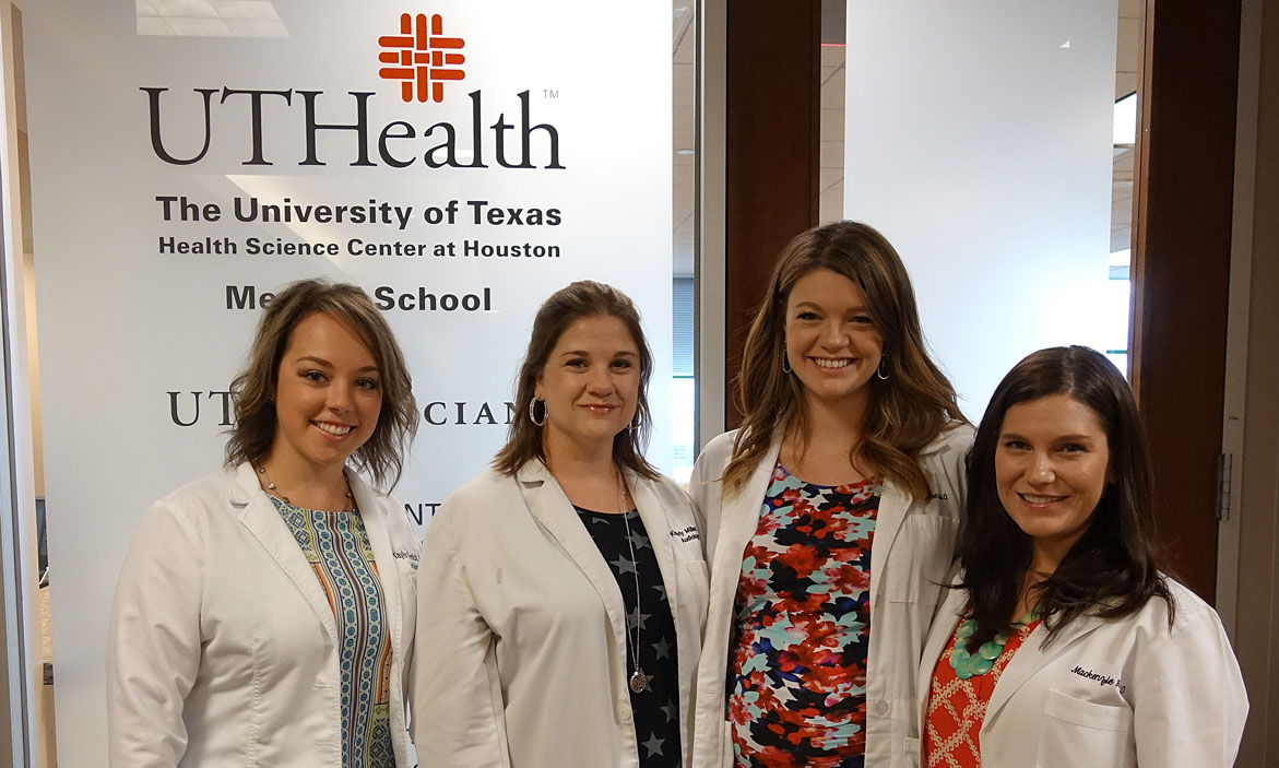 <strong>Audiology team:</strong> (left to right), Taylor Remick, Au.D.; Kym Miller, Au.D.; N. Caryn McLellan, Au.D.; and M. Mackenzie Hill, Au.D.