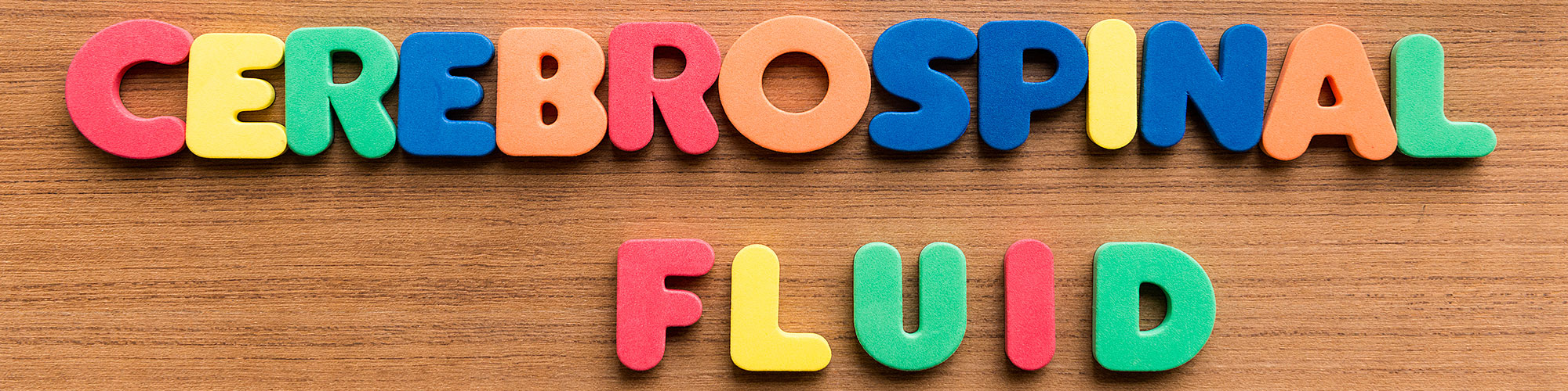 cerbrospinal fluid spelled out in children's letters