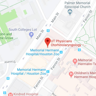 Map of the UT Physicians location