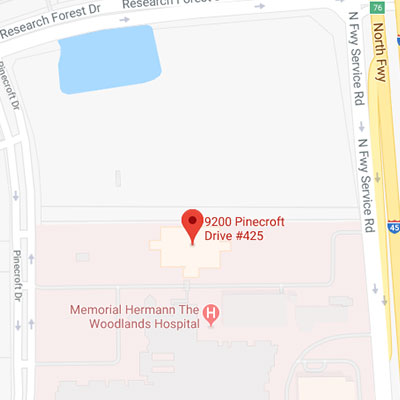 location map for The Woodlands