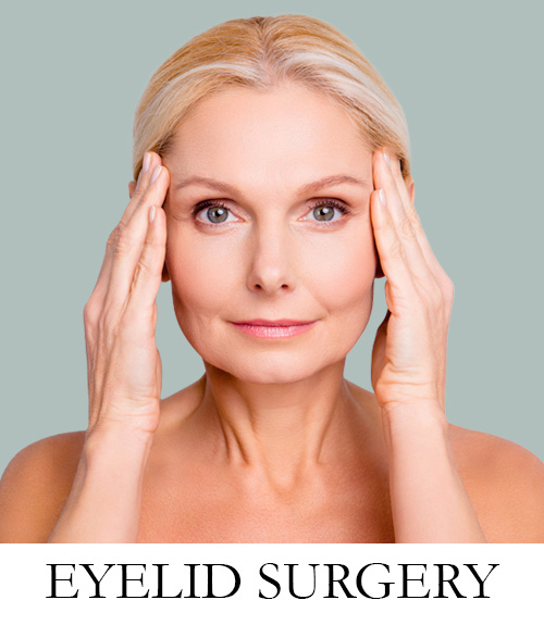 Eyelid surgery woman