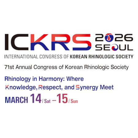 Logo for the 71st Annual Congress of the Korean Rhinologic Society, IC-KRS 2026 in Seoul, highlighting harmony in rhinology.