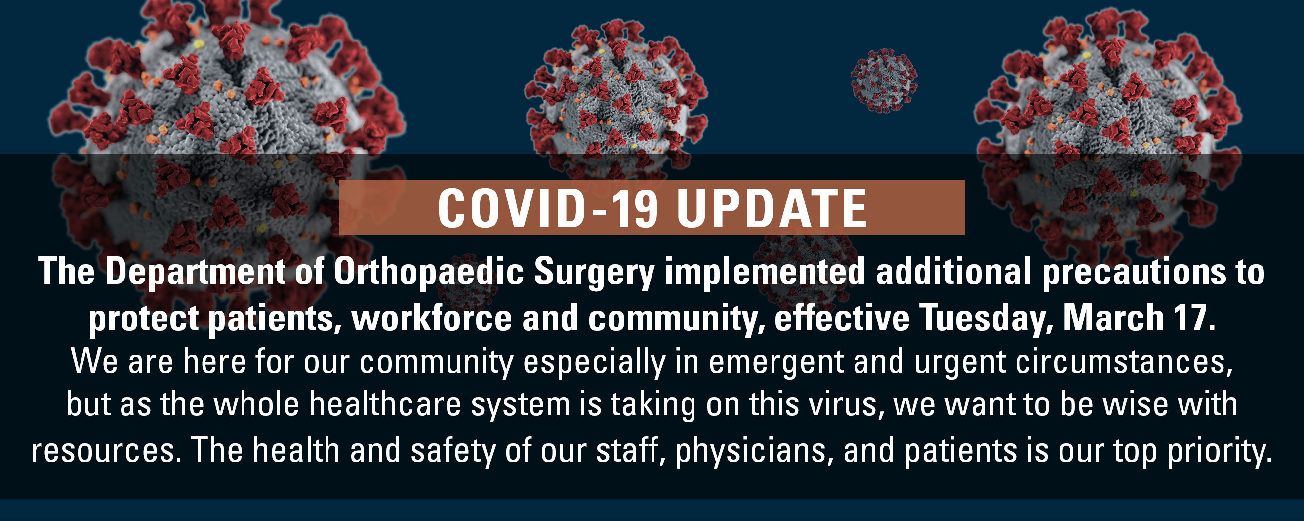 COVID-19 banner