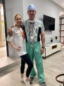Eric Berkman, M.D., orthopedic surgeon, with wife Abigail Berkman.
