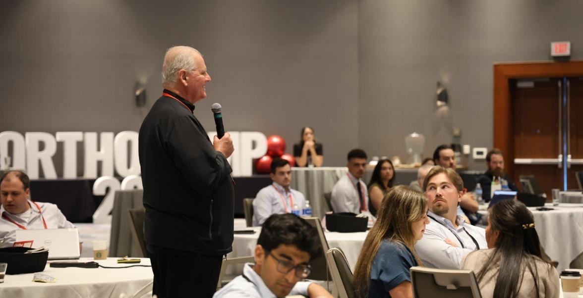 Milton "Chip" Routt, MD, addresses incoming orthopedic surgery residents during Ortho Camp 2026. 