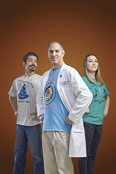 Dr. Samuels and other clinicians posing as super heroes.