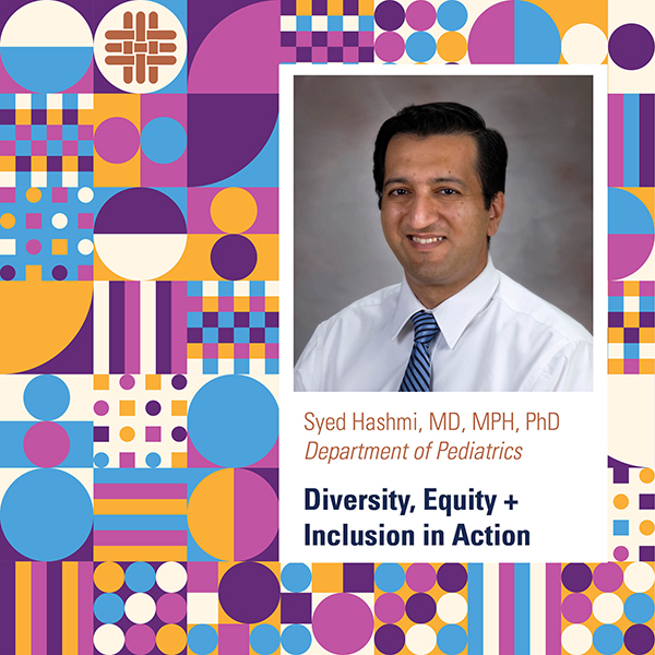 Diversity and Inclusion graphic with Dr. Hashmi