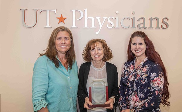 Photo from left to right, Pilar Brentari, NP, Lisa de Ybarrondo, MD Jennifer Seay. (Photo credit to Kim Kham, UT Physicians)