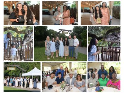 Residents celebrating graduation at the Houston Zoo.