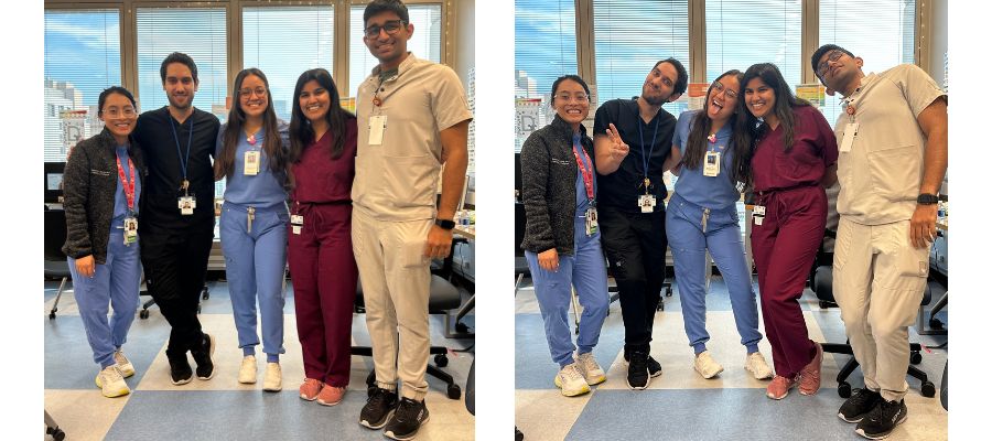 Group of residents at the hospital