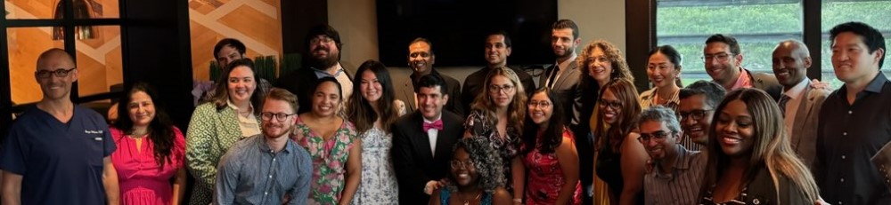 Cardiology fellows, alumni and faculty at graduation celebration