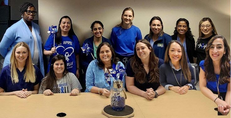 CARE Team wearing blue