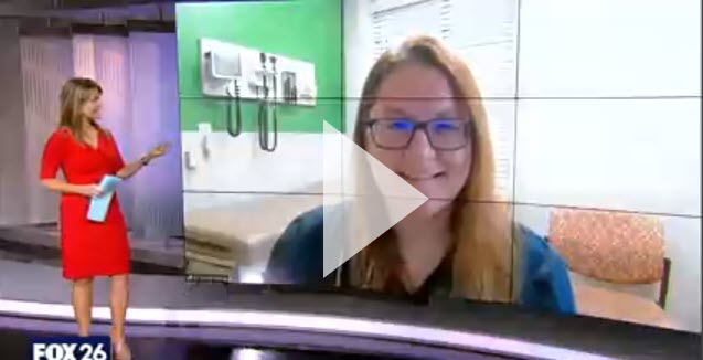 Screenshot of Dr. McKay speaking to reporter