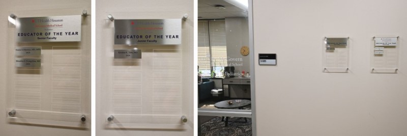 Collage of award plaques