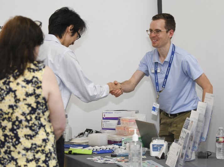 Two men shaking hands 