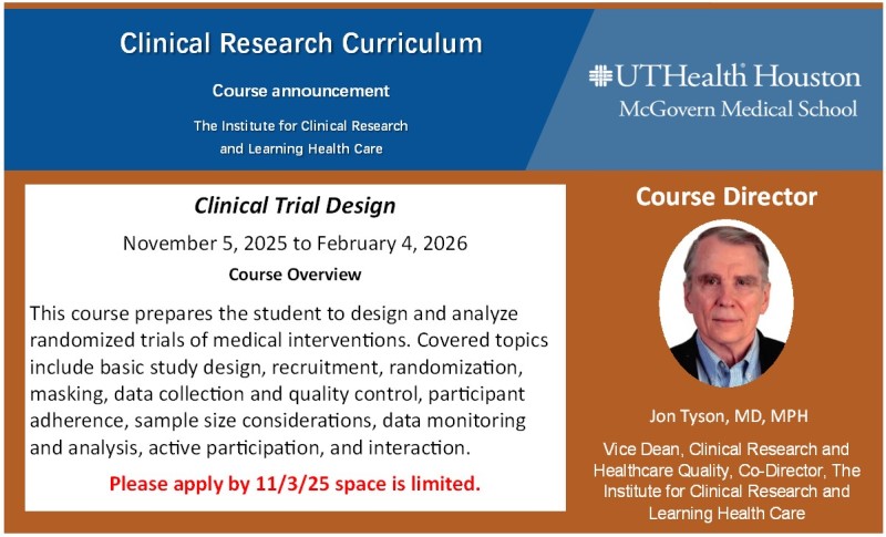 Graphic with course info and Dr. Tyson's headshot