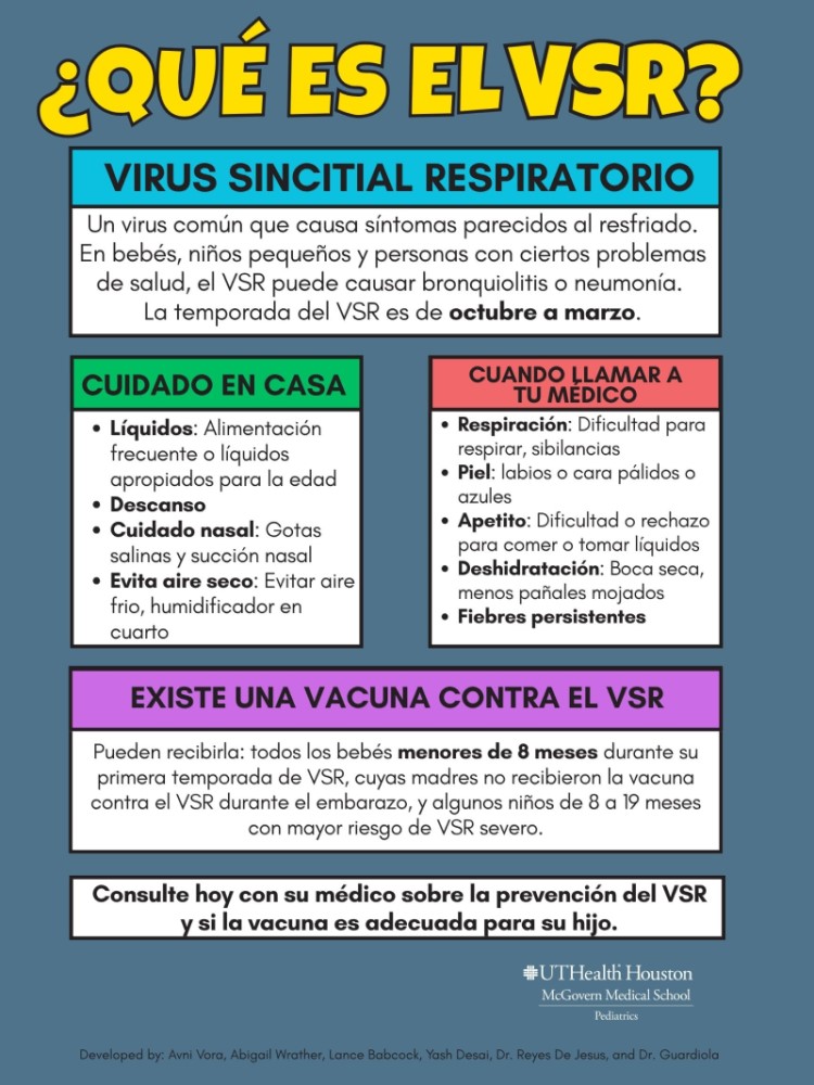 Info graphic with RSV info in Spanish