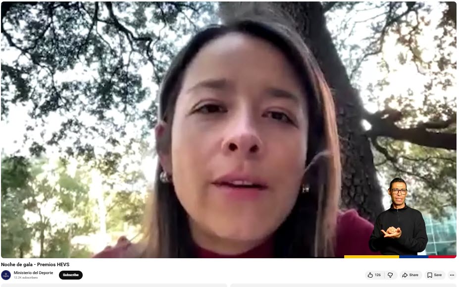 Woman speaking on Zoom