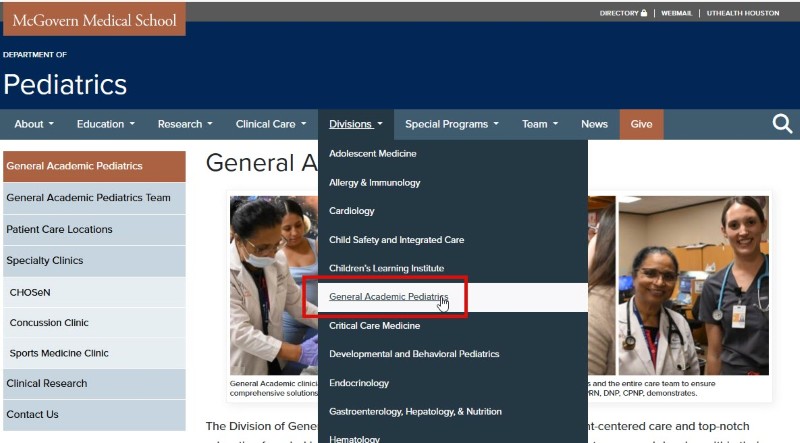 Webpage screenshot