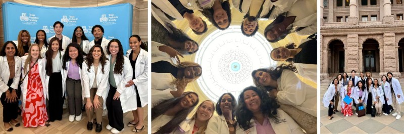 Collage of young doctors at the Capitol