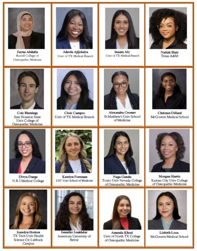 Headshots with names and medical schools