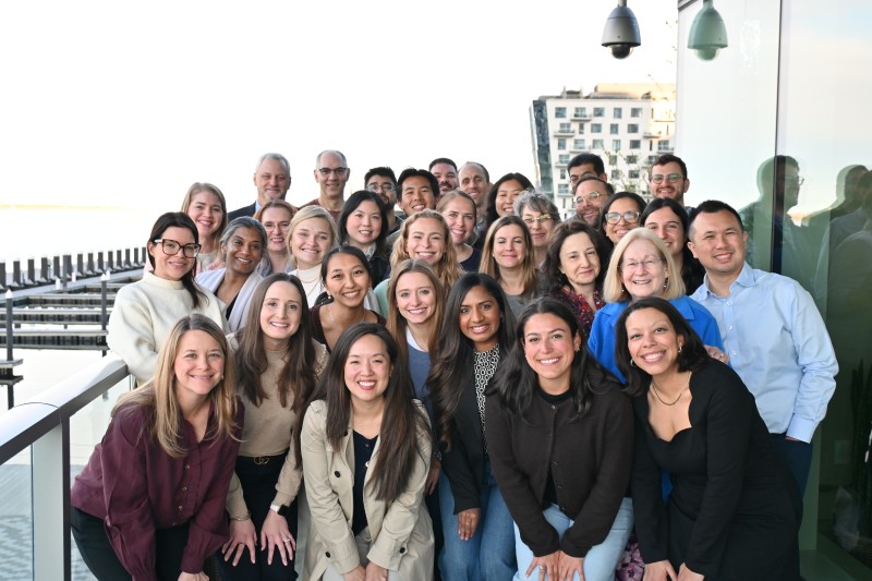 Group of people on a balcony