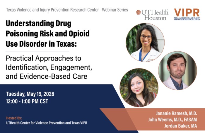 Info slide with title, headshots, and date/time