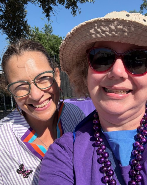 Two women smiling in a selfie