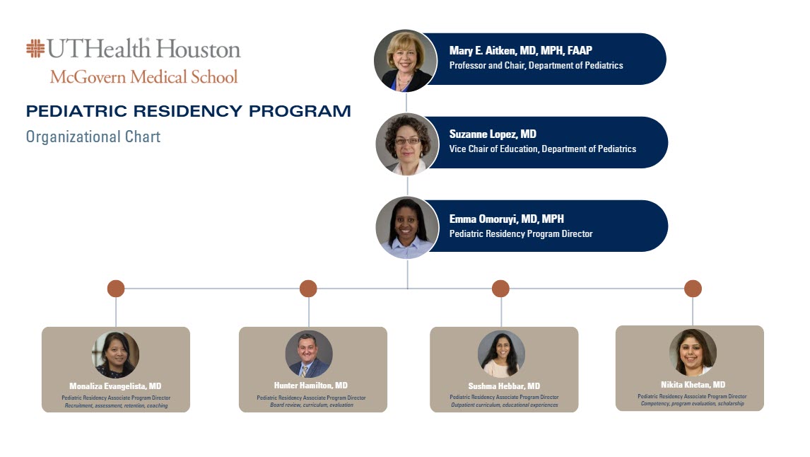 Infographic of residency program organizational chart