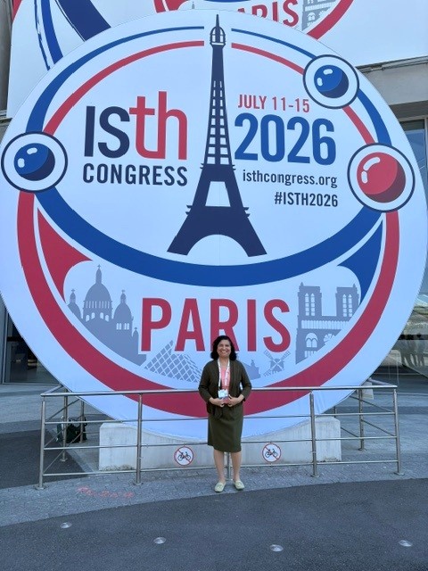 Dr. Srivaths in front of ISTH sign