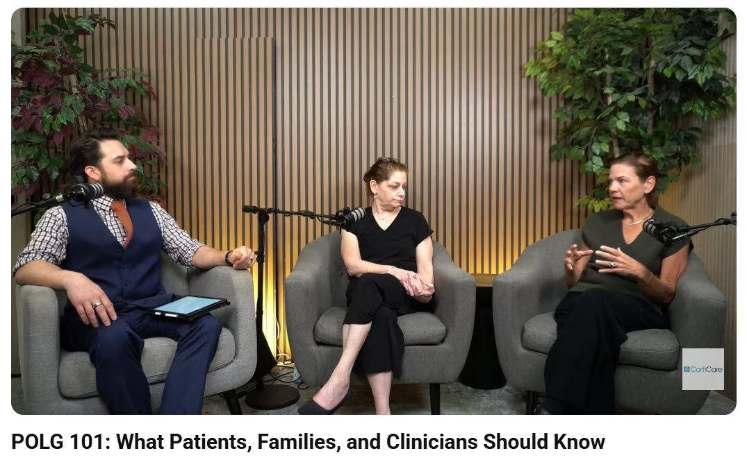 Podcast host interviews two physician POLG experts