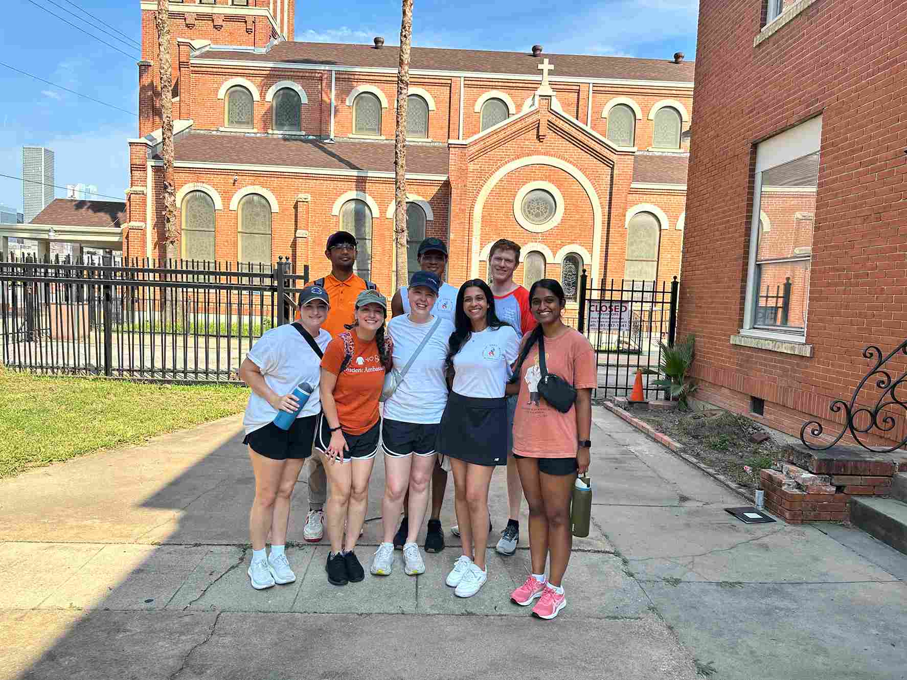 group photo of students at Our Lady of Guadalupe Catholic Church.