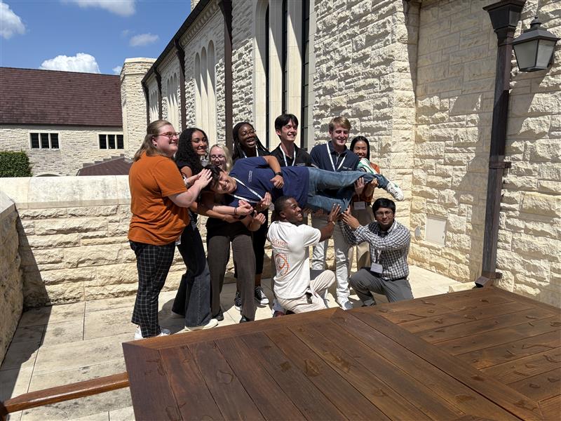 group photo of students at Breakthrough Houston for PLUS service-learning program