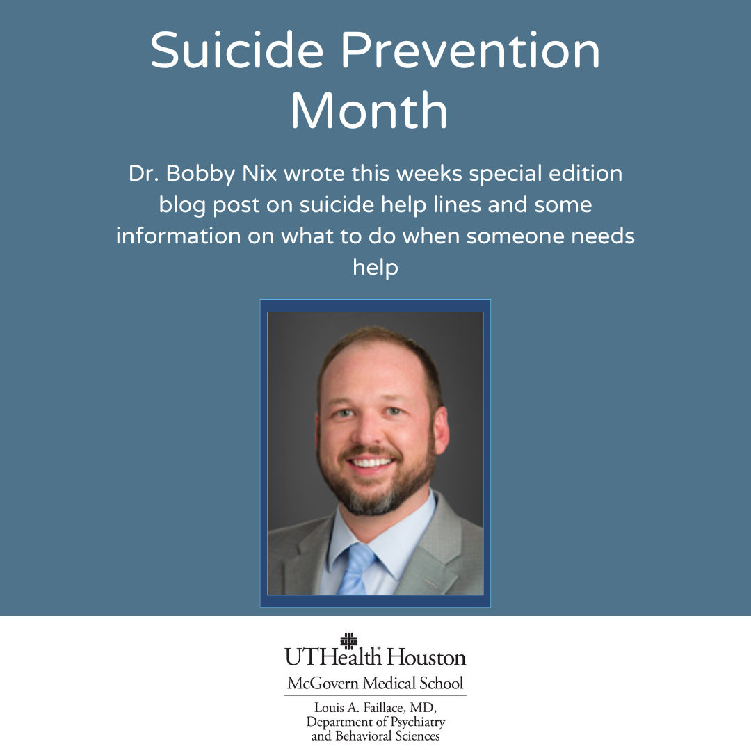 Dr. Bobby Nix suicide prevention month