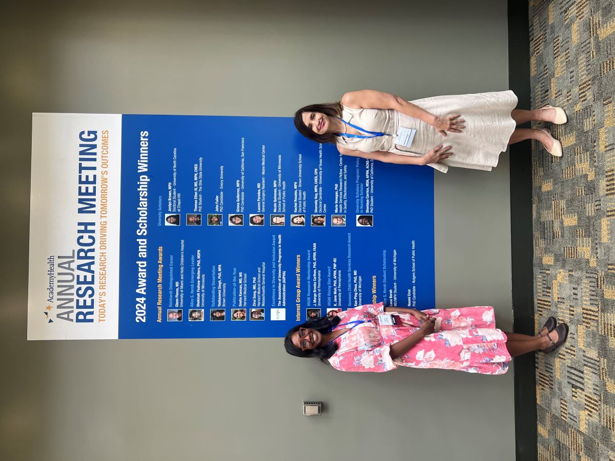 Sharmily Roy, MPH, PhD candidate (left) and Jane Hamilton, PhD, MPH, LCSW-S (right)