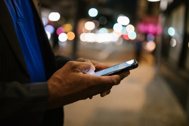 Person texting 