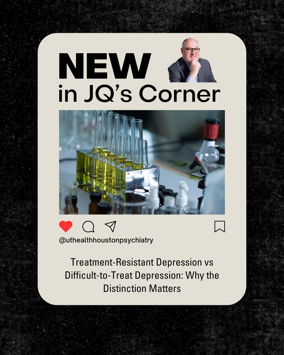 Photo of JQ's Corner blog post on elevated triglycerides in major depressive disorder
