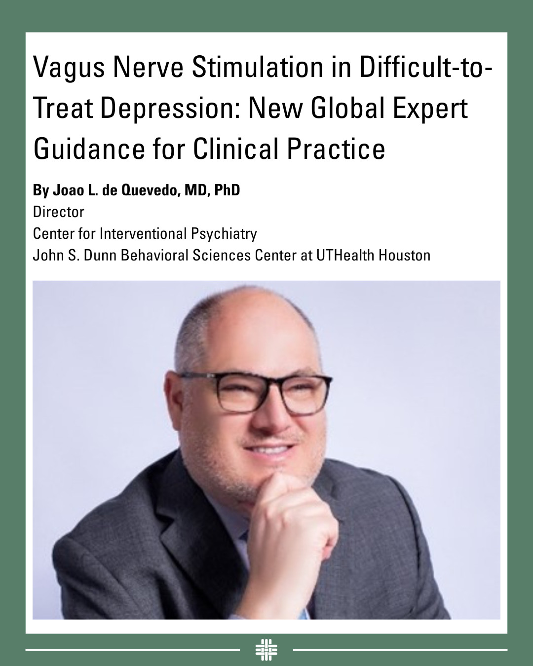 image for JQ's corner on VNS for difficult to treat depression