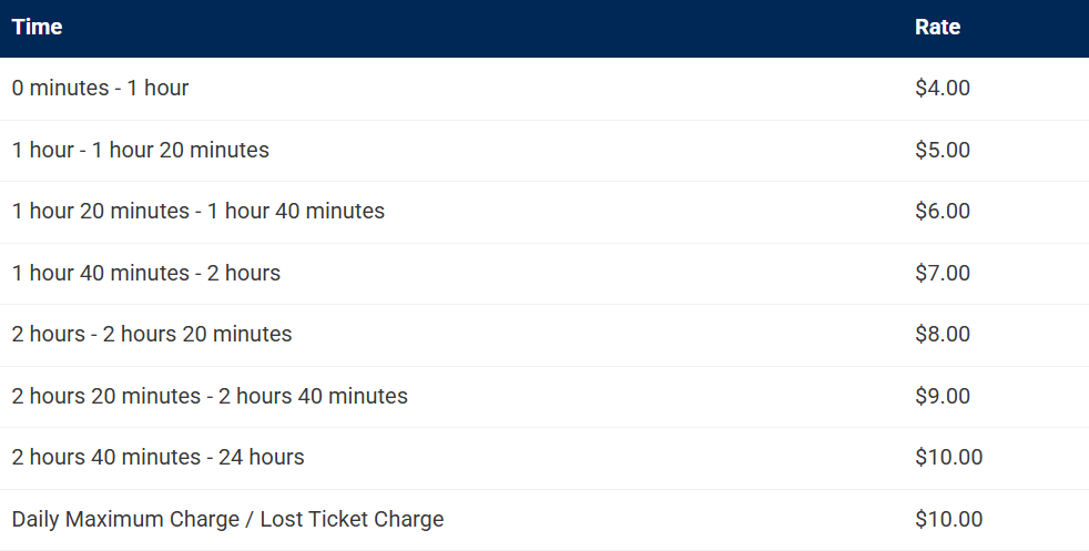 Cooley Parking Rates