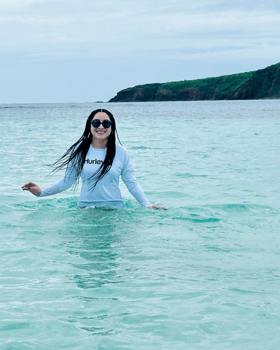Yuisa on the beach on vacation 
