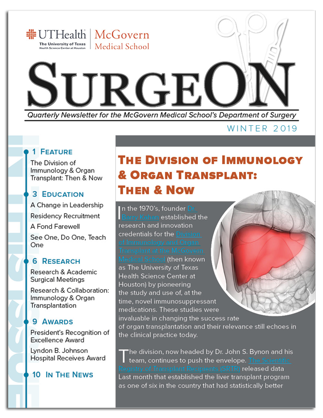 image from SurgeON Newsletter – Winter 2019