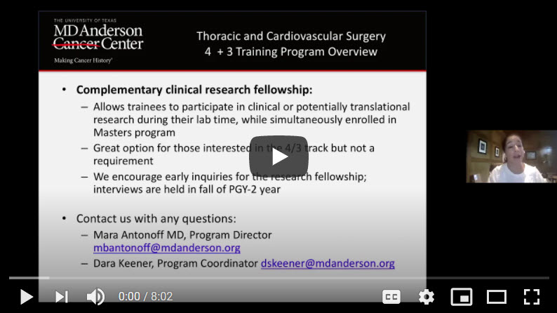 MDA 4+3 Thoracic Fellowship