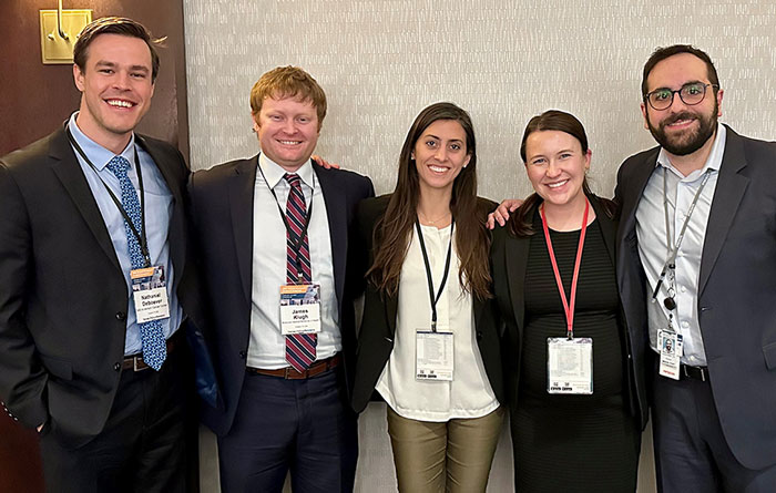 Attendees at Academic Surgical Congress: Drs. Nathaniel Deboever, James Klugh, Chelsea Guy-Frank, Nicole Harris, and Elias Chamely