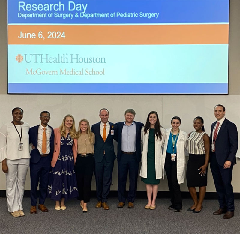 Department of Surgery Research Day featuring some of the participants