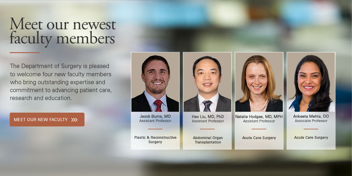 Department of Surgery welcomes four new faculty members