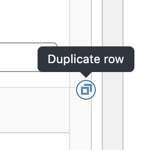 ACF Duplicate row icon