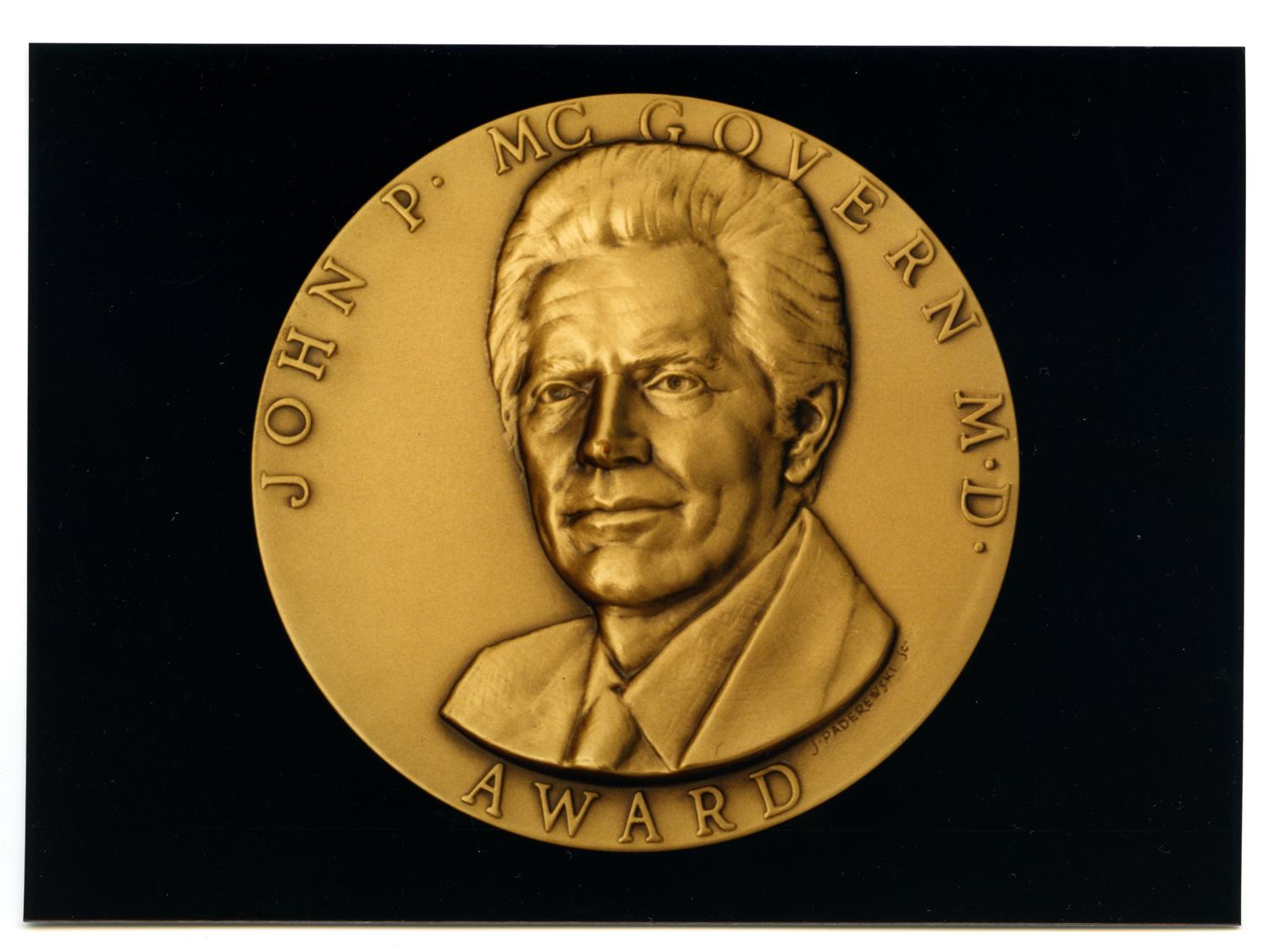 John P. McGovern, MD, medallion