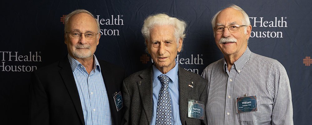 Drs. Gary Rosenfeld, Nachum Dafny, and William Dowhan at the STARS Award Luncheon