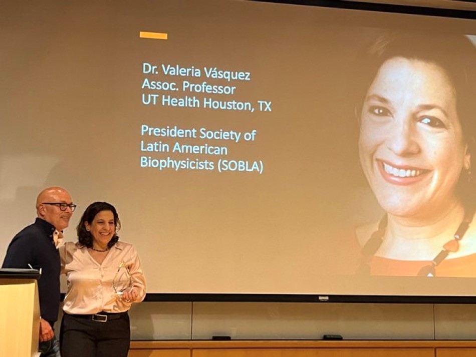 Dr. Valeria Vásquez honored for contributions
