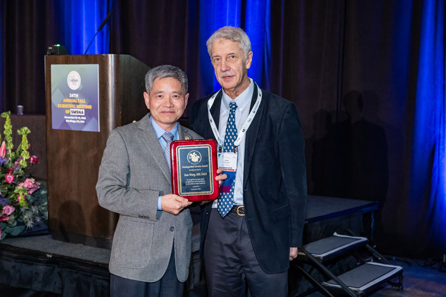 Dr. Run Wang SMSNA Distinguished Service Award